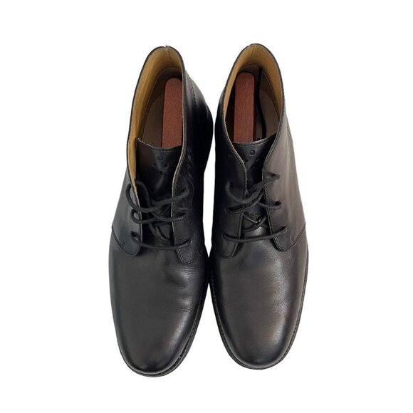 Cole Haan Size 13 Lunargrand Chukka Boots Black Leather Ankle